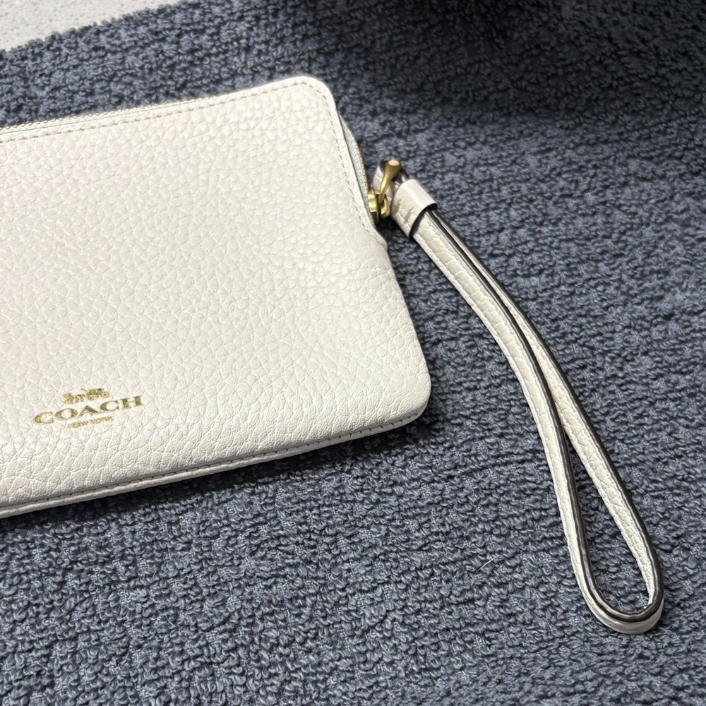 Coach Ivory Leather Wristlet - Picture 3 of 5